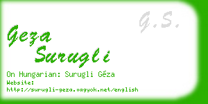 geza surugli business card